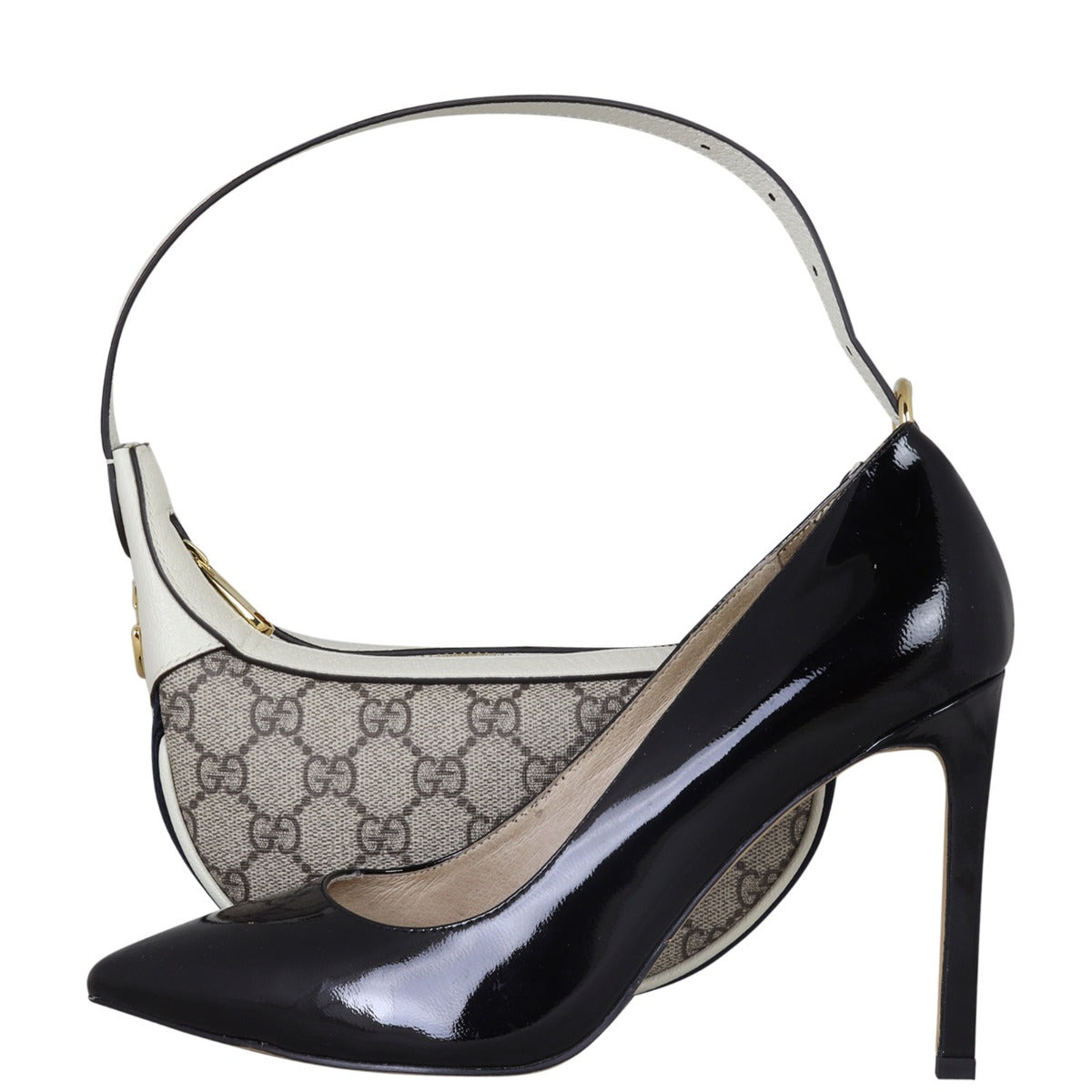 Gucci Ophidia GG Supreme Mini Crescent Shoulder Bag