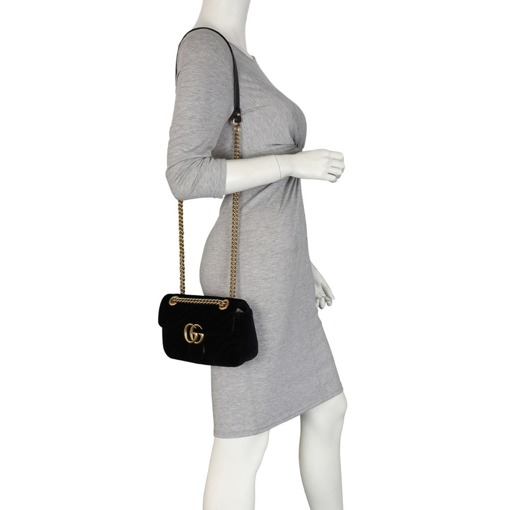 Gucci Marmont Velvet Mini Shoulder Bag