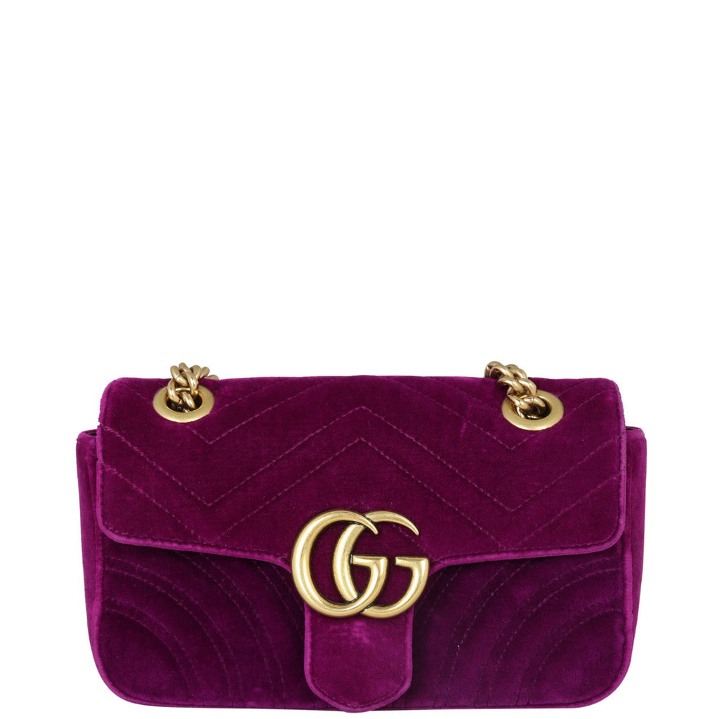 Gucci GG Marmont Mini Velvet Shoulder Bag