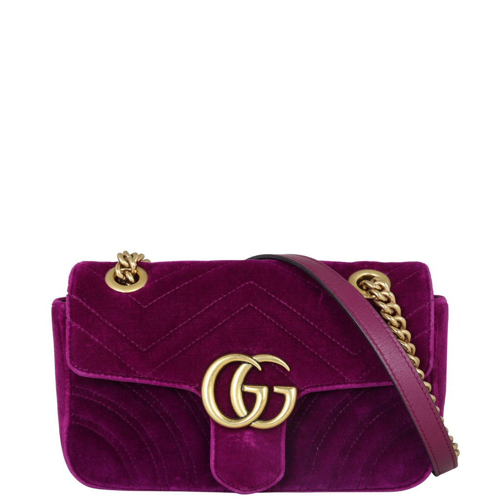 Gucci GG Marmont Mini Velvet Shoulder Bag