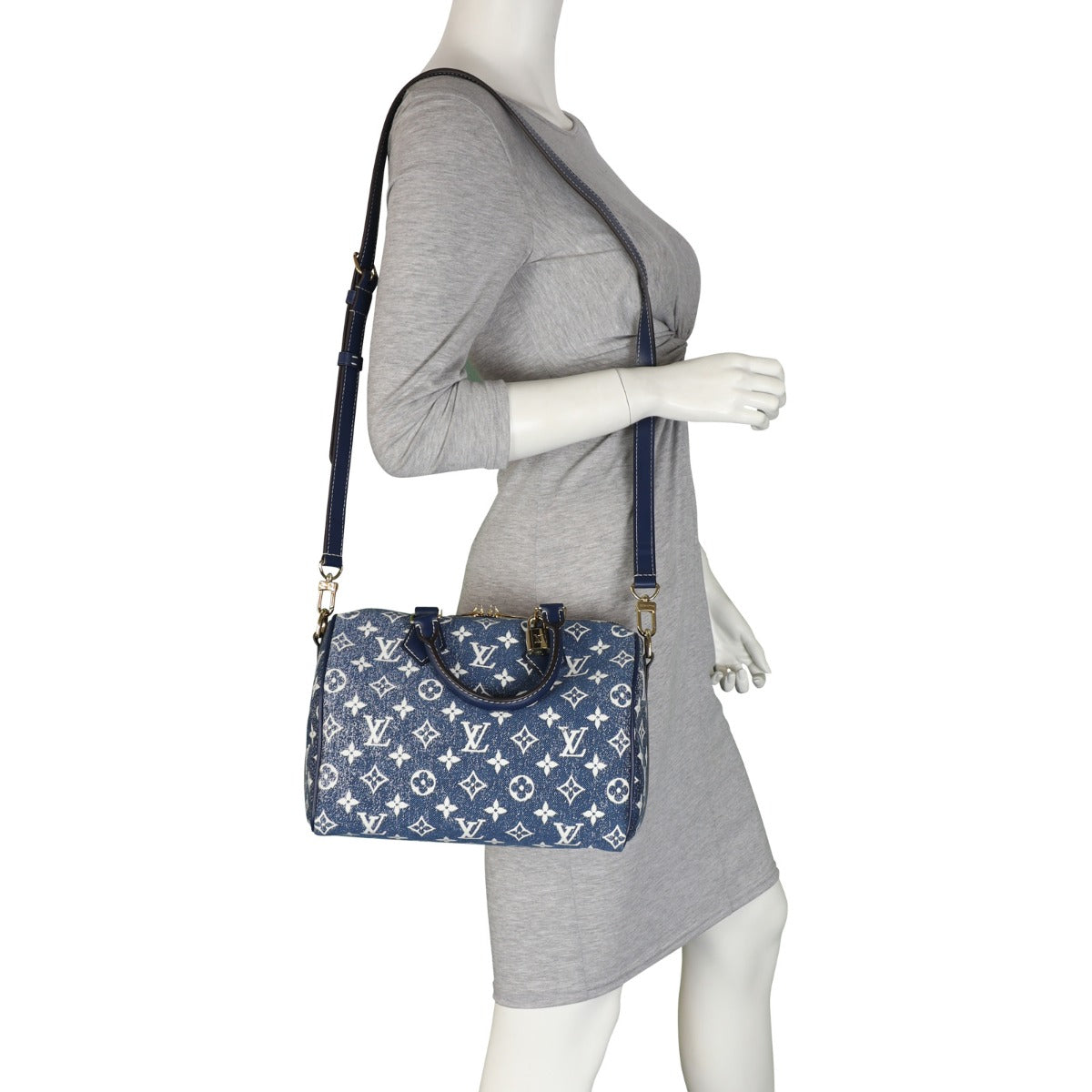 Louis Vuitton Speedy 25 Bandouliere Monogram Denim