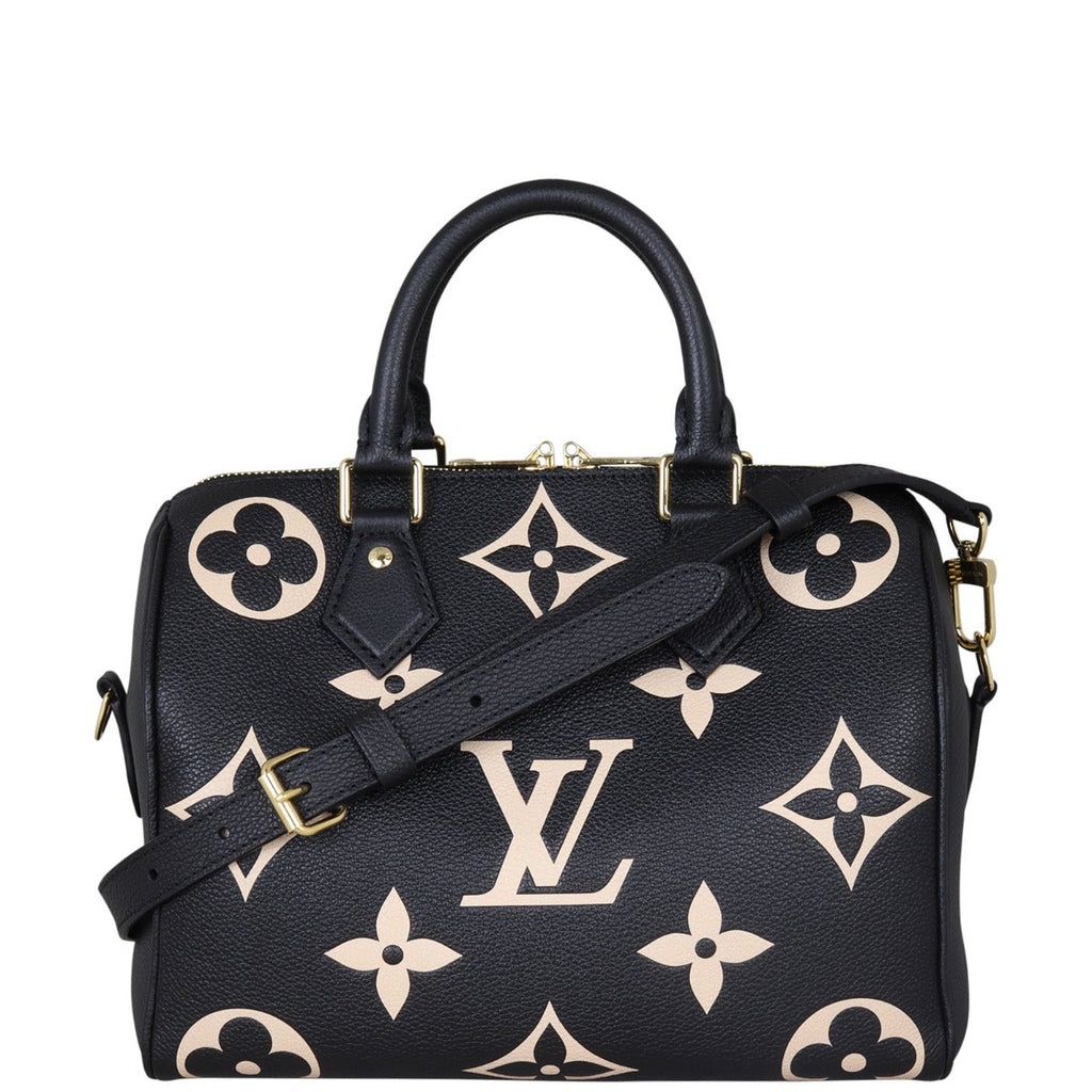 Louis Vuitton Speedy 25 Bandouliere Monogram Empreinte Giant Bicolour