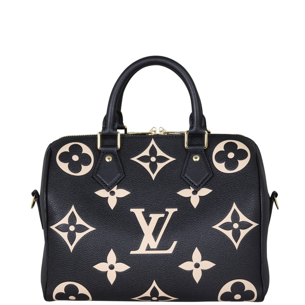 Louis Vuitton Speedy 25 Bandouliere Monogram Empreinte Giant Bicolour