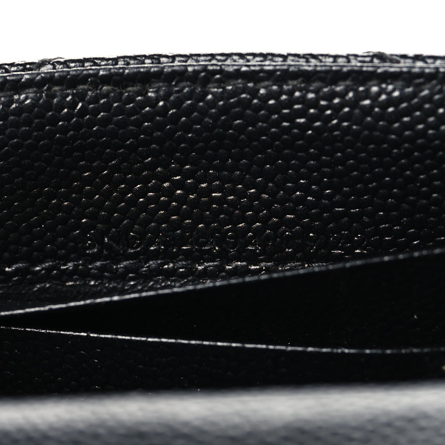 Grain De Poudre Matelasse Chevron Small Monochrome Monogram Envelope Wallet Black