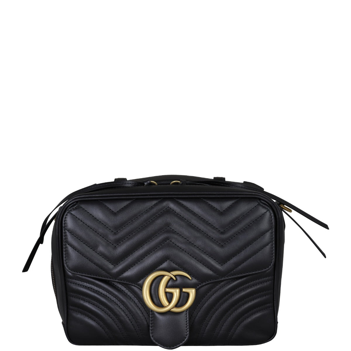 Gucci GG Marmont Zip Around Top Handle Camera Bag Small