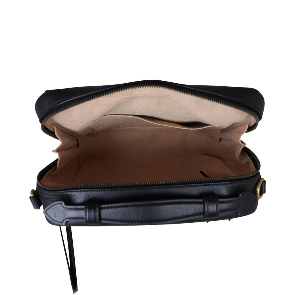 Gucci GG Marmont Zip Around Top Handle Camera Bag Small