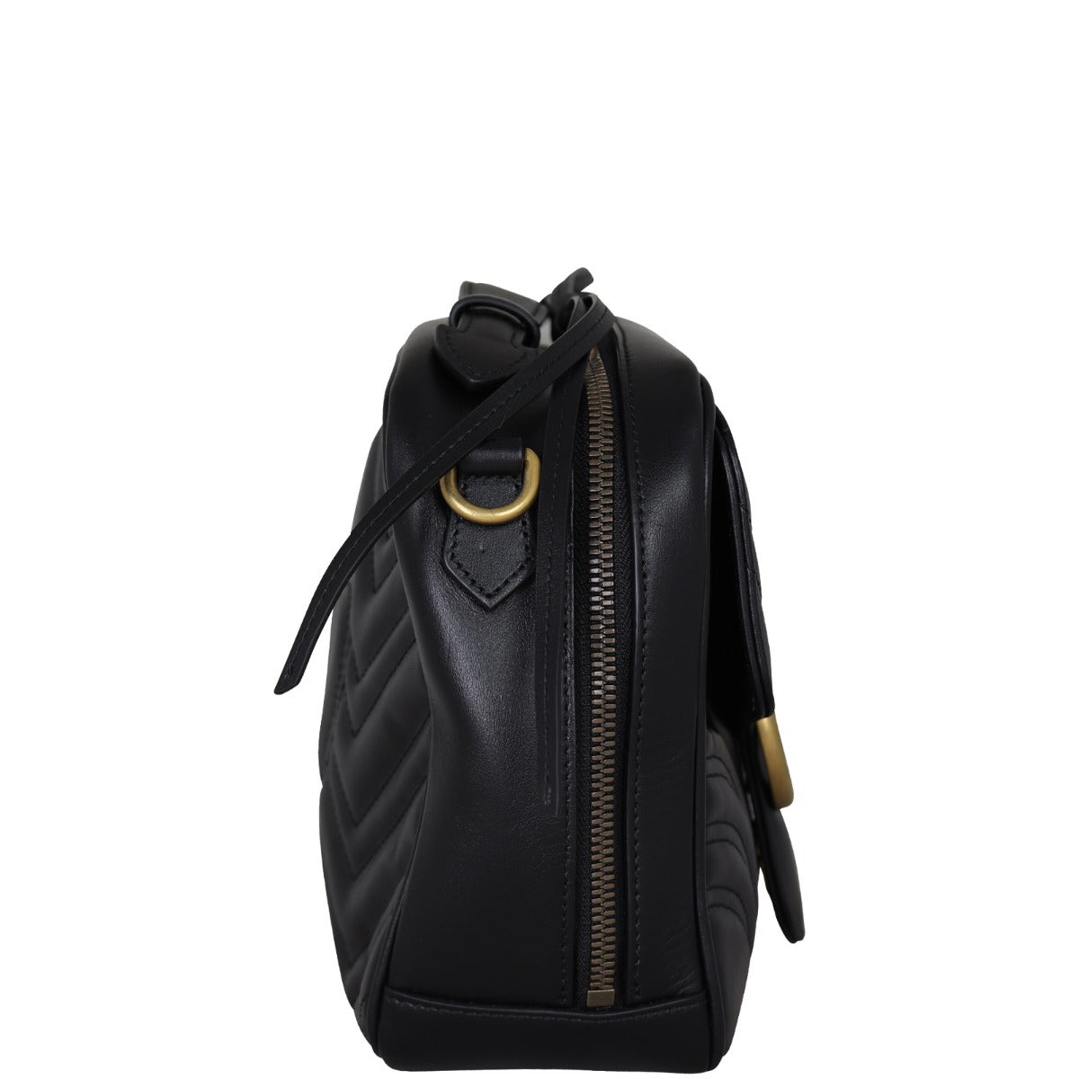 Gucci GG Marmont Zip Around Top Handle Camera Bag Small