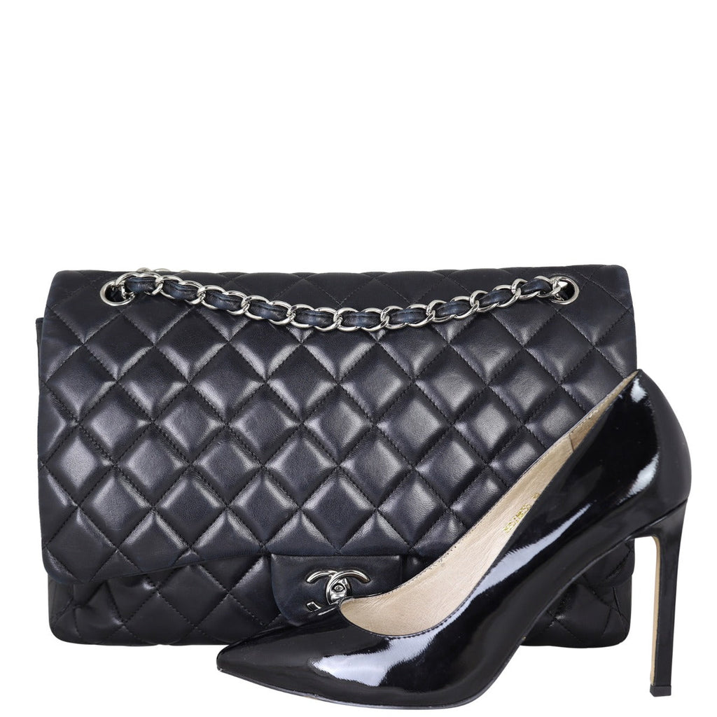 Chanel Classic Single Flap Maxi | Black Lambskin