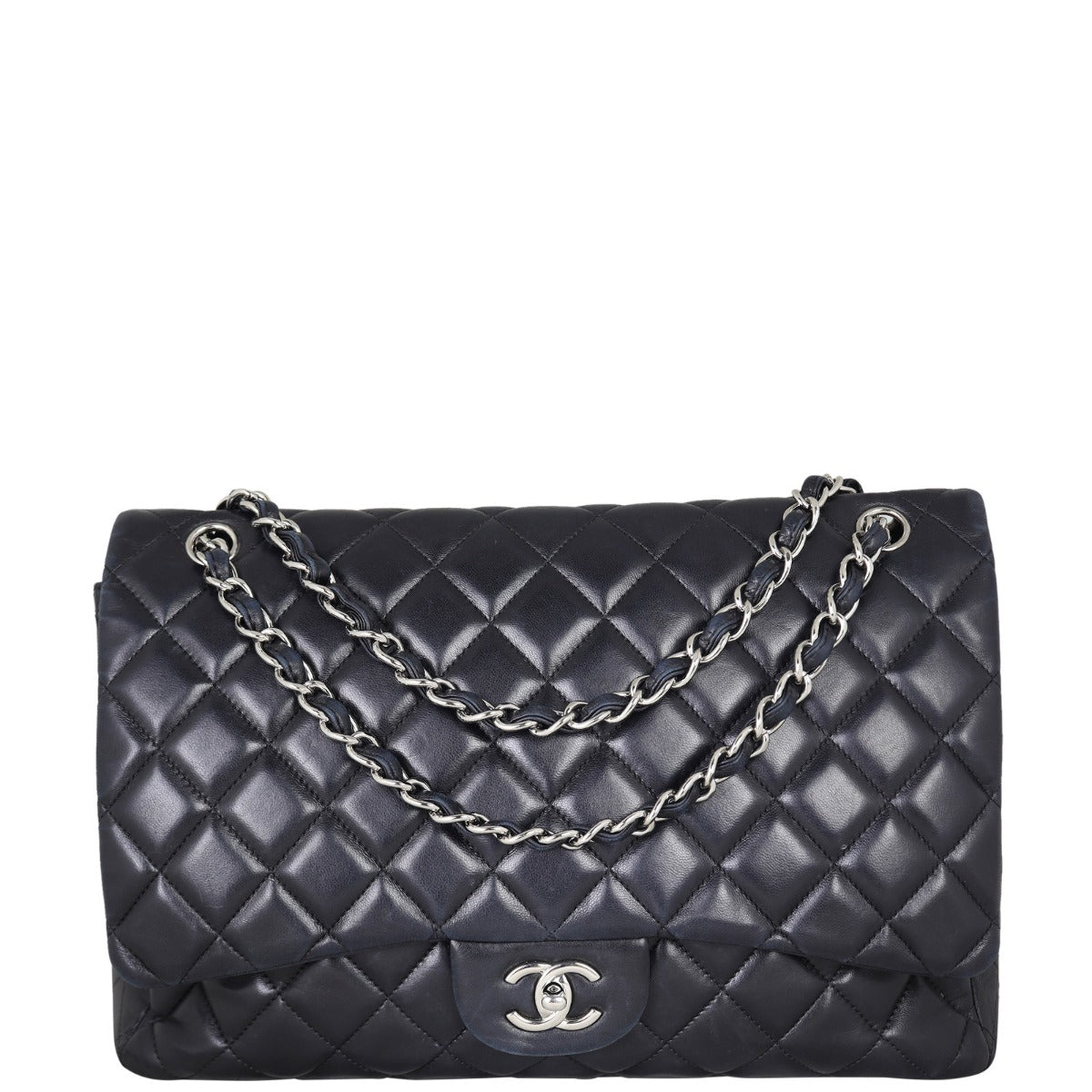 Chanel Classic Single Flap Maxi | Black Lambskin