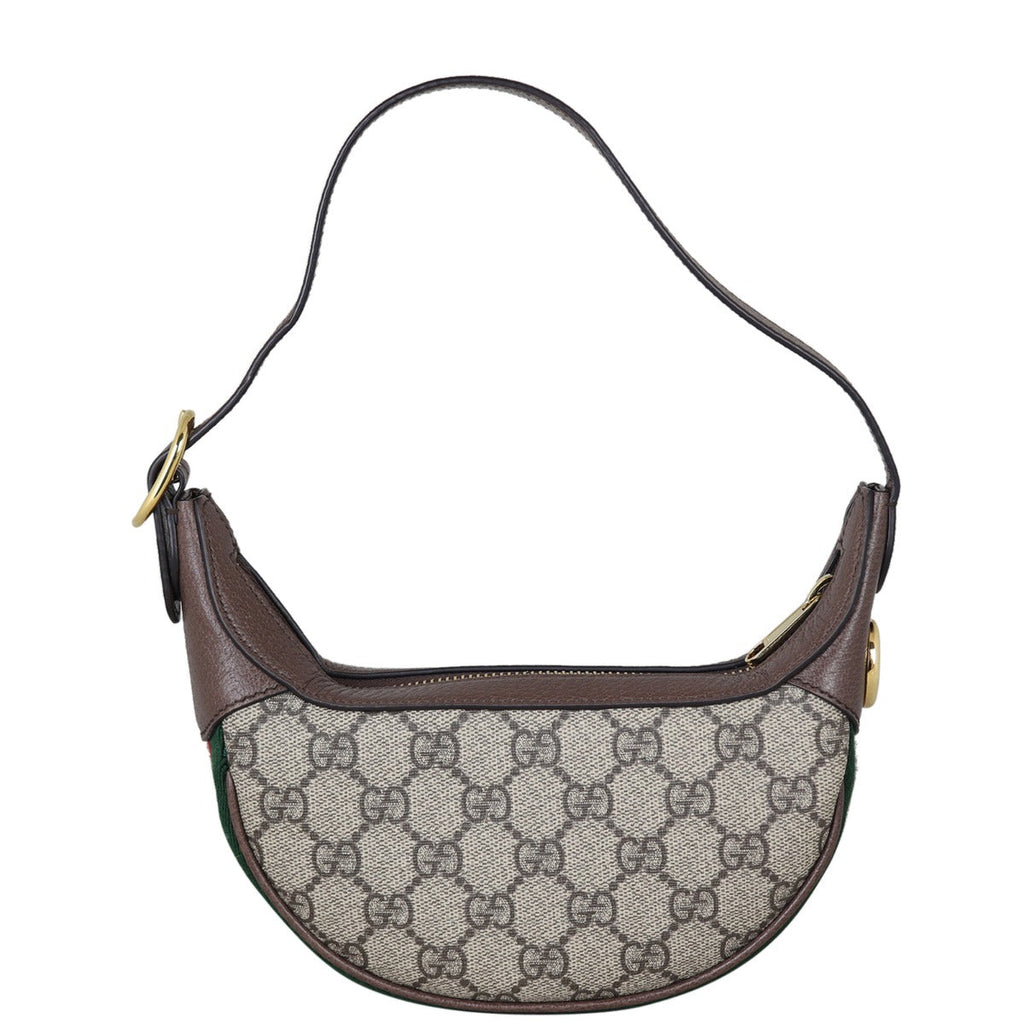 Gucci Ophidia GG Supreme Mini Crescent Shoulder Bag