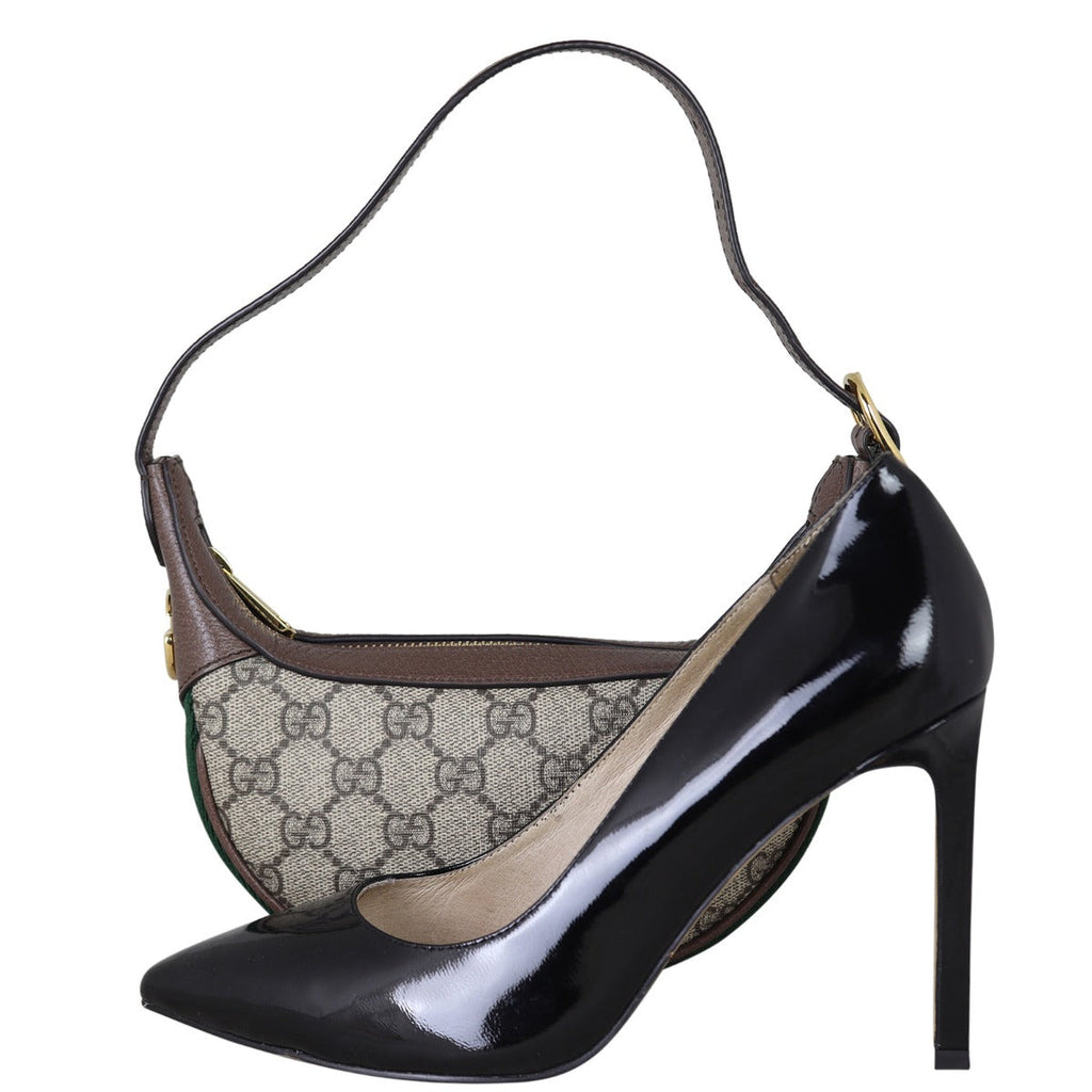 Gucci Ophidia GG Supreme Mini Crescent Shoulder Bag