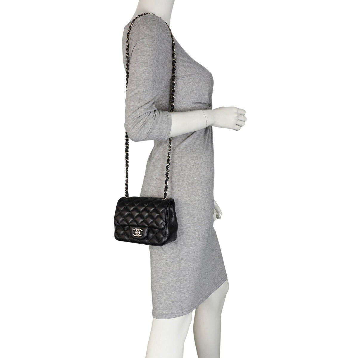 Chanel Classic Flap Mini Square | Black Lambskin GHW