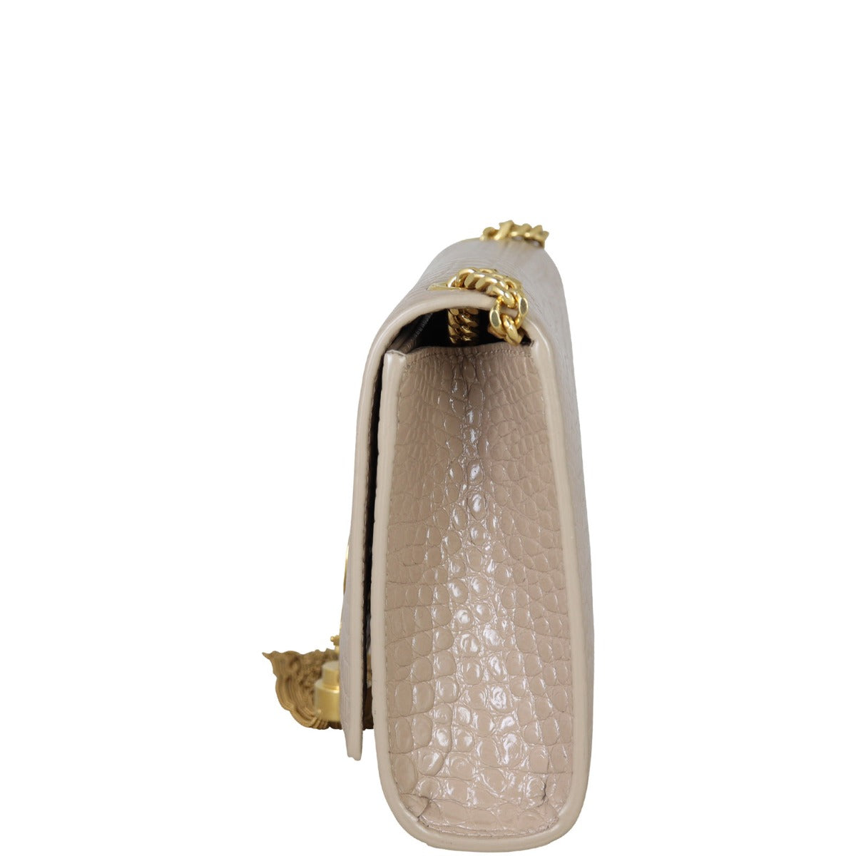 Saint Laurent Kate Tassel Chain Bag Small Croc-Embossed