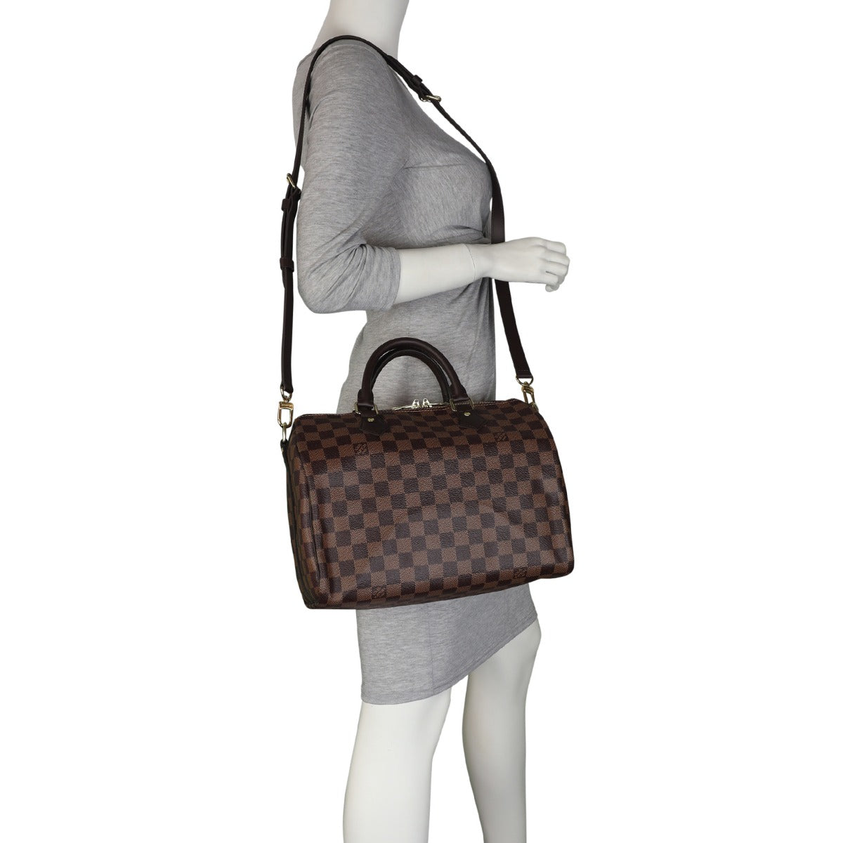 Louis Vuitton Speedy 30 Bandouliere Damier Ebene