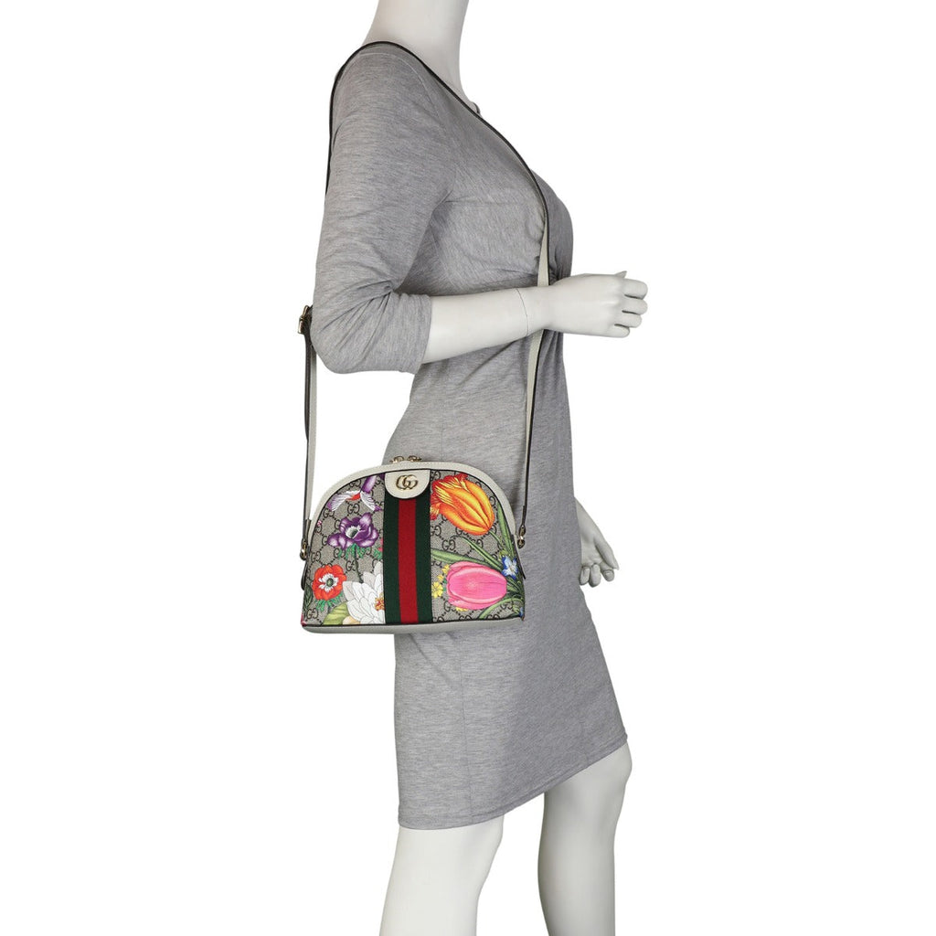 Gucci Ophidia GG Supreme Flora Small Shoulder Bag