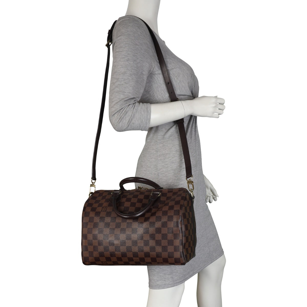 Louis Vuitton Speedy 30 Bandouliere Damier Ebene