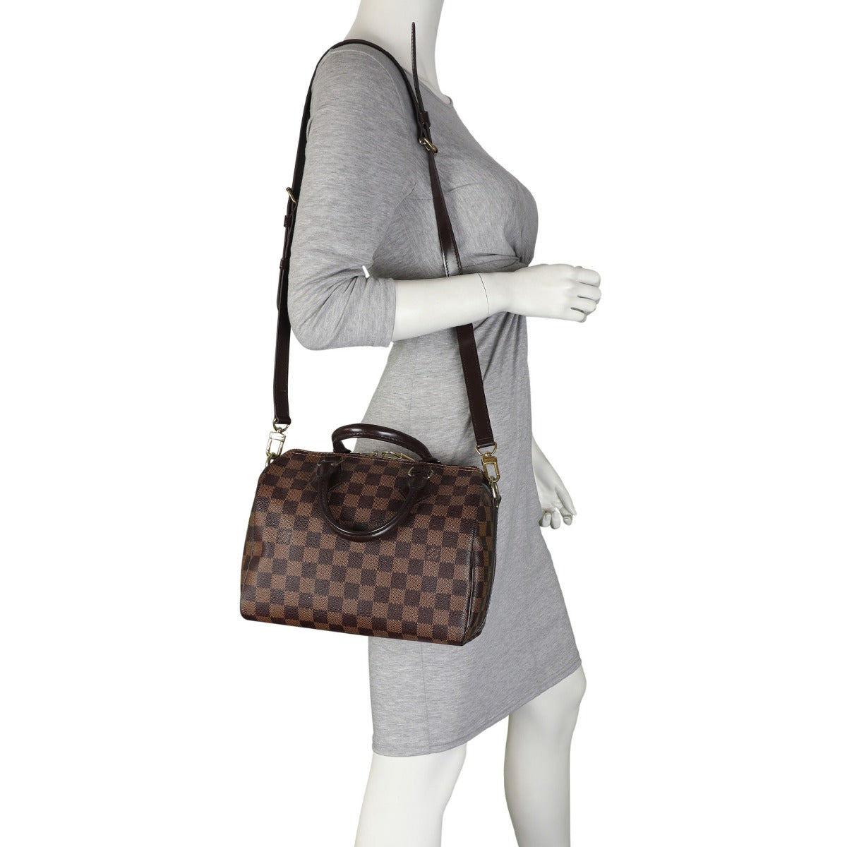 Louis Vuitton Speedy 25 Bandouliere Damier Ebene