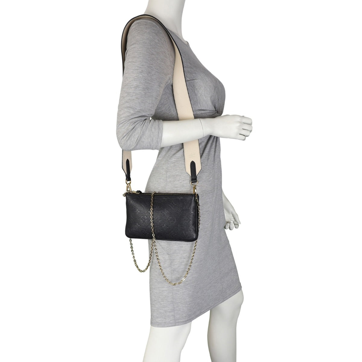 Louis Vuitton Double Zip Pochette Monogram Empreinte