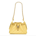 Caviar Quilted Mini Chanel 25 Handbag Yellow