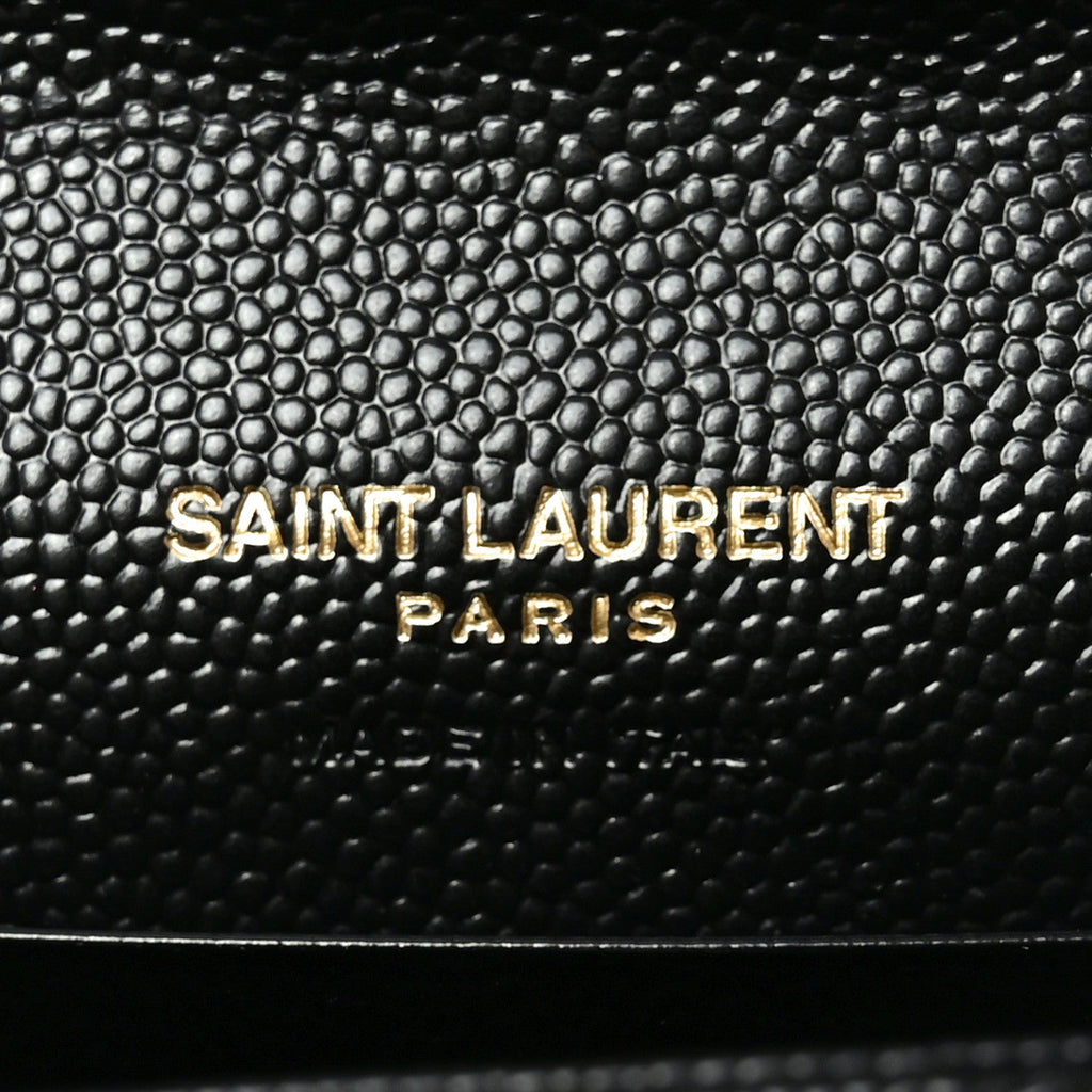 Grain De Poudre Matelasse Chevron Small Monogram Envelope Wallet Black