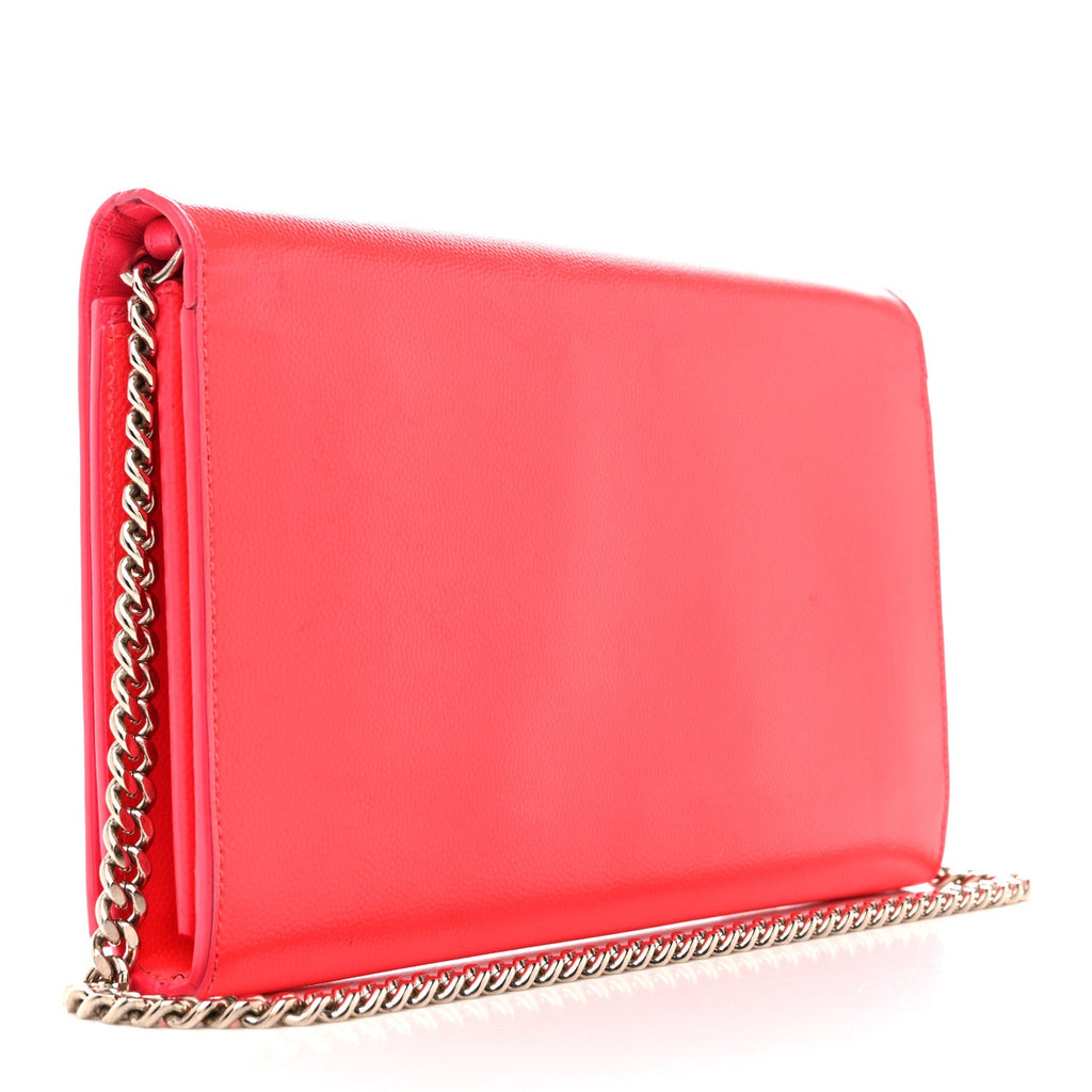 Grain de Poudre Classic Letters Chain Wallet Fuchsia