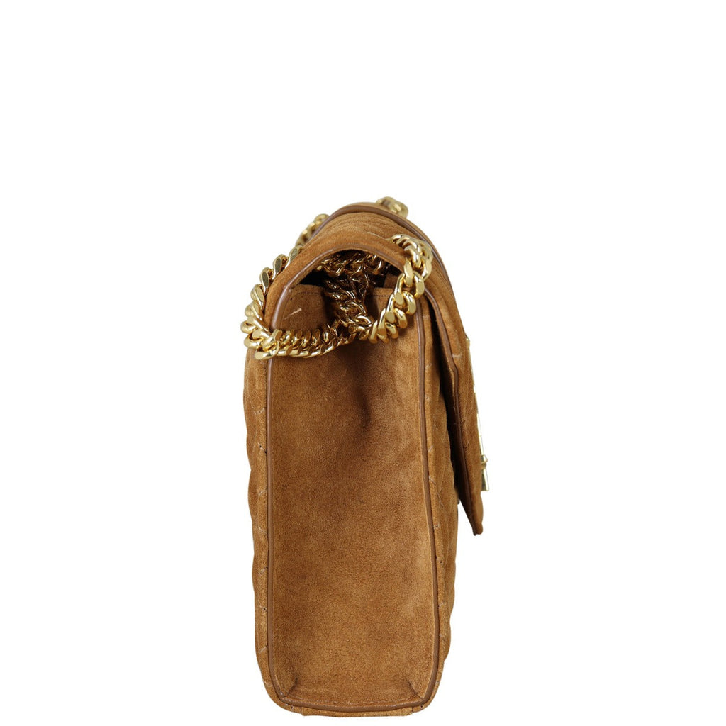 Saint Laurent Monogram Mix Matelasse Envelope Chain Bag Suede Medium