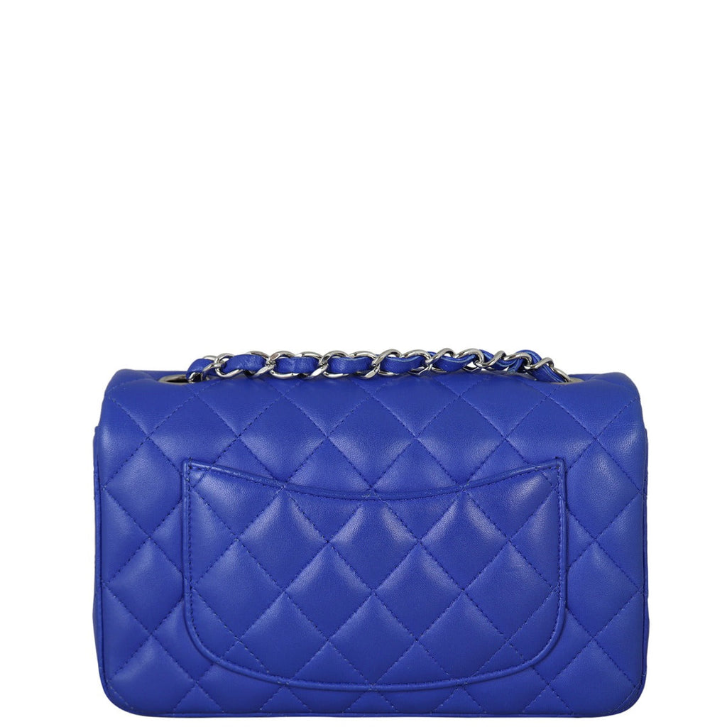 Chanel Classic Flap Mini Rectangular Bag | Blue Lambskin