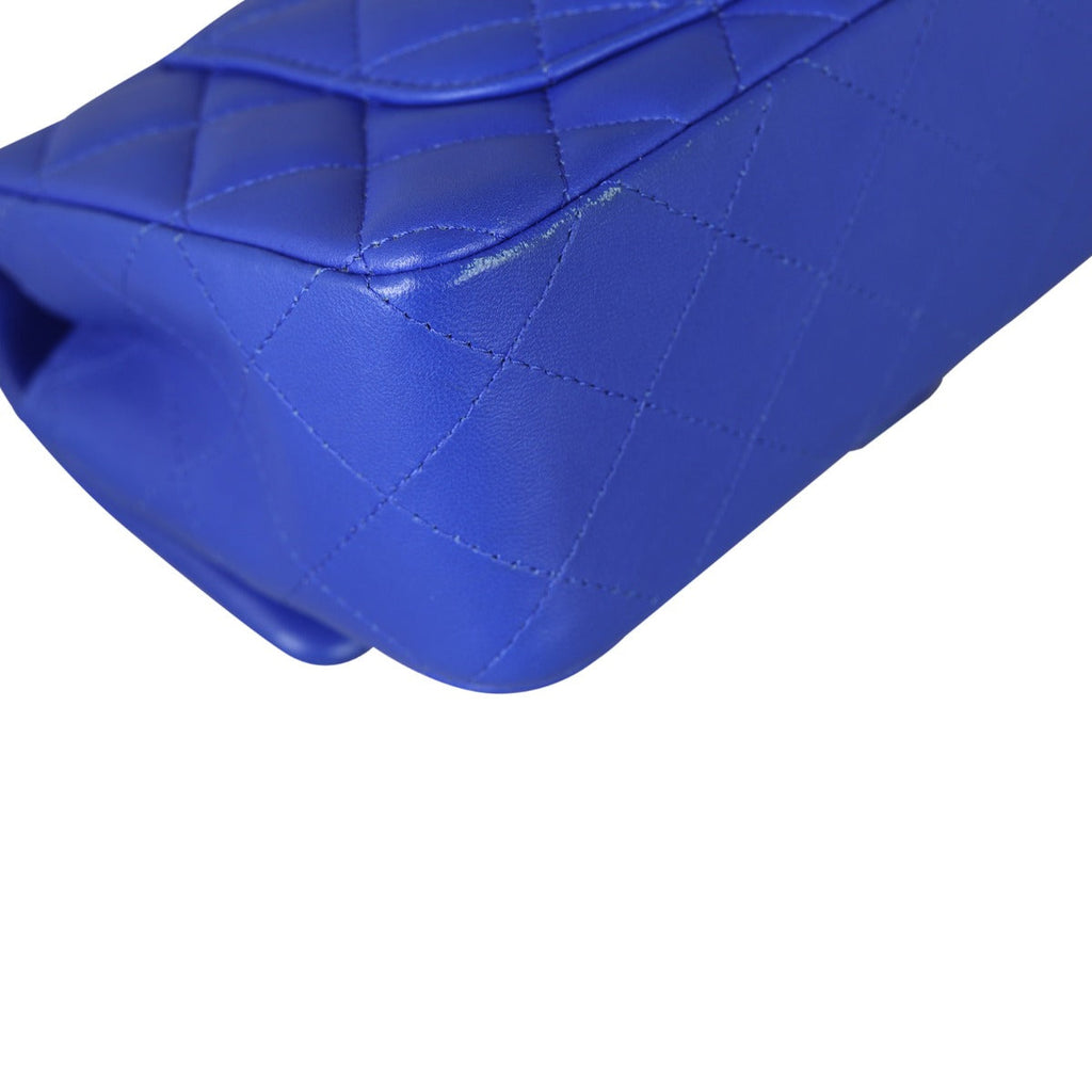 Chanel Classic Flap Mini Rectangular Bag | Blue Lambskin
