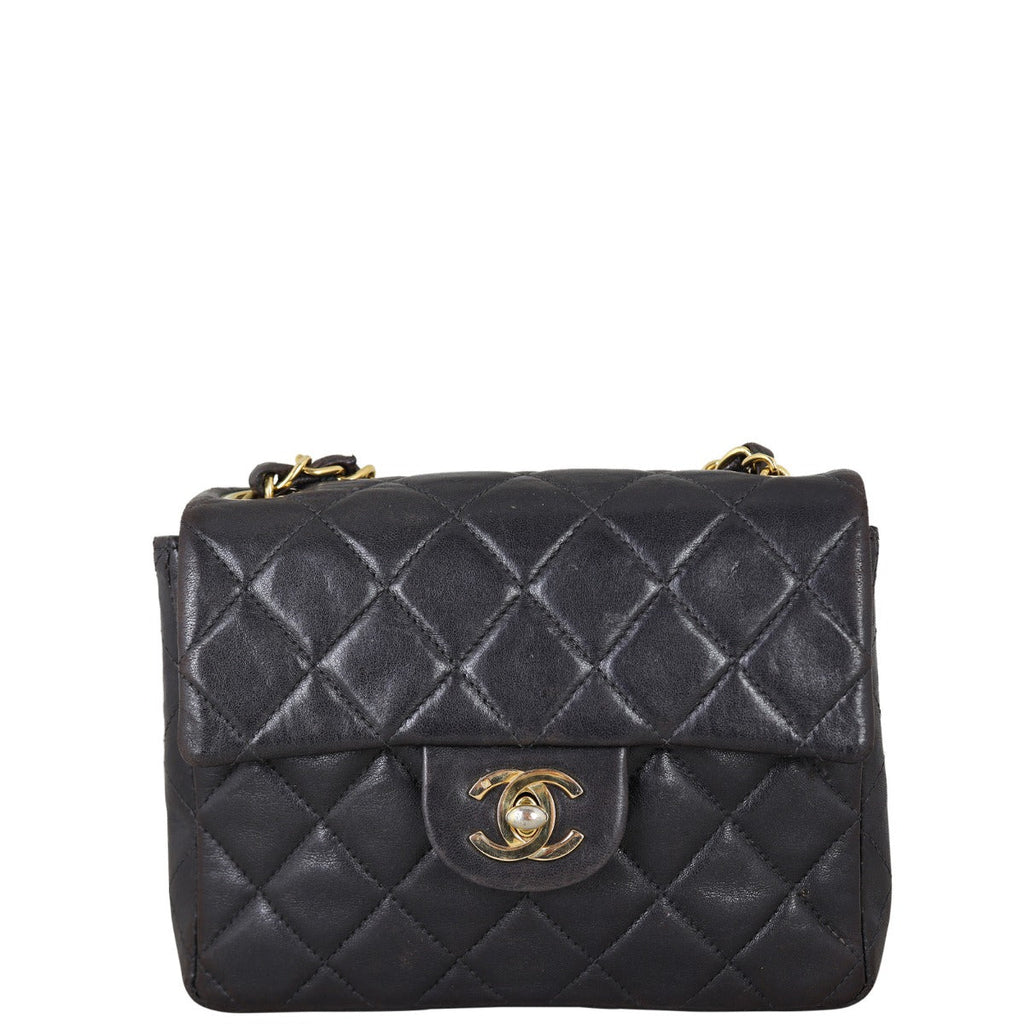 Chanel Classic Flap Mini Square | Black Quilted Lambskin