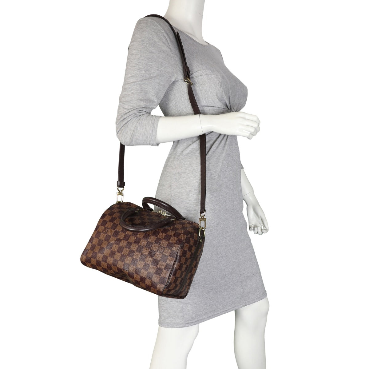 Louis Vuitton Speedy 25 Bandouliere Damier Ebene