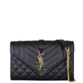 Saint Laurent Monogram Mix Matelasse Envelope Chain Bag Small