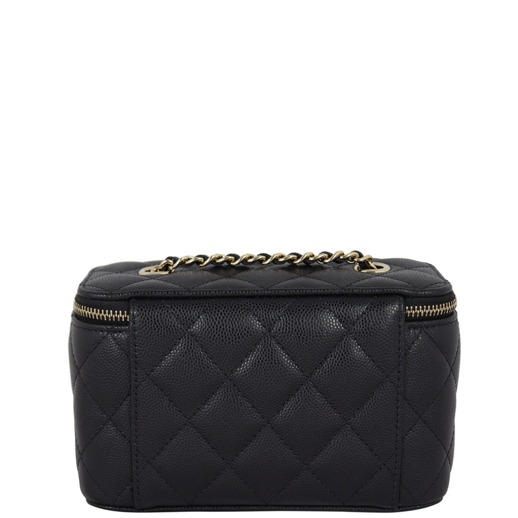 Chanel Vanity Case with Chain | Black Caviar
