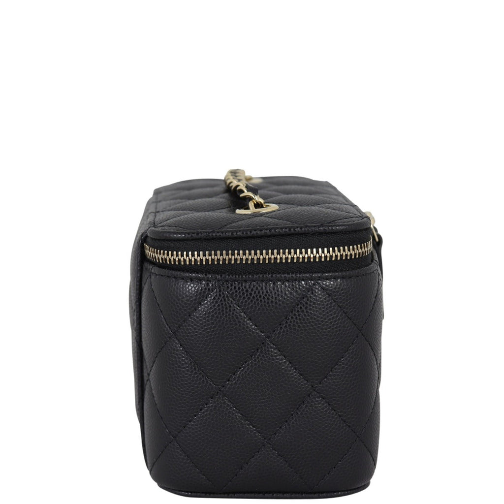 Chanel Vanity Case with Chain | Black Caviar