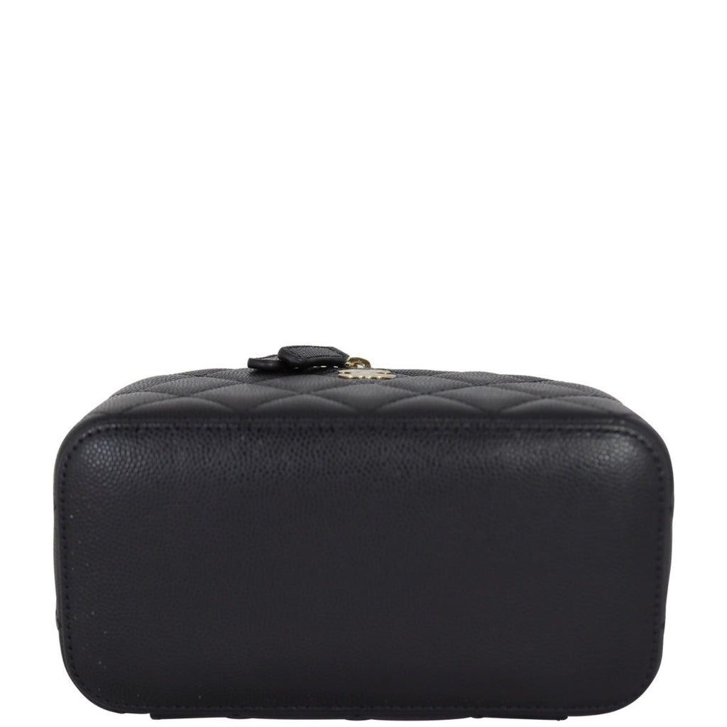 Chanel Vanity Case with Chain | Black Caviar