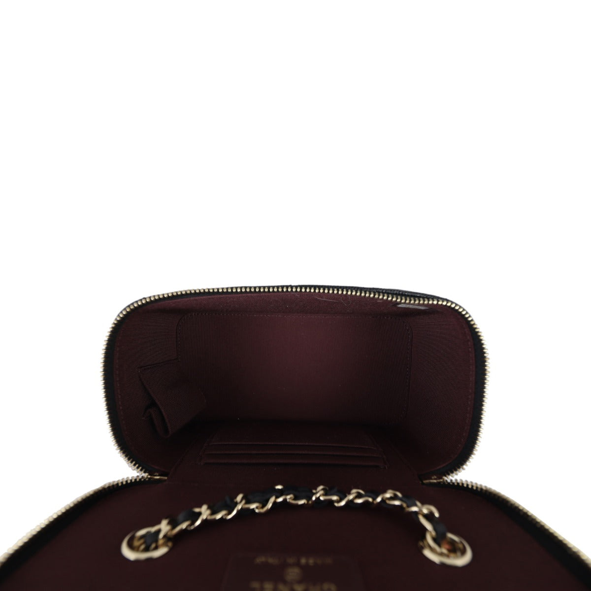 Chanel Vanity Case with Chain | Black Caviar