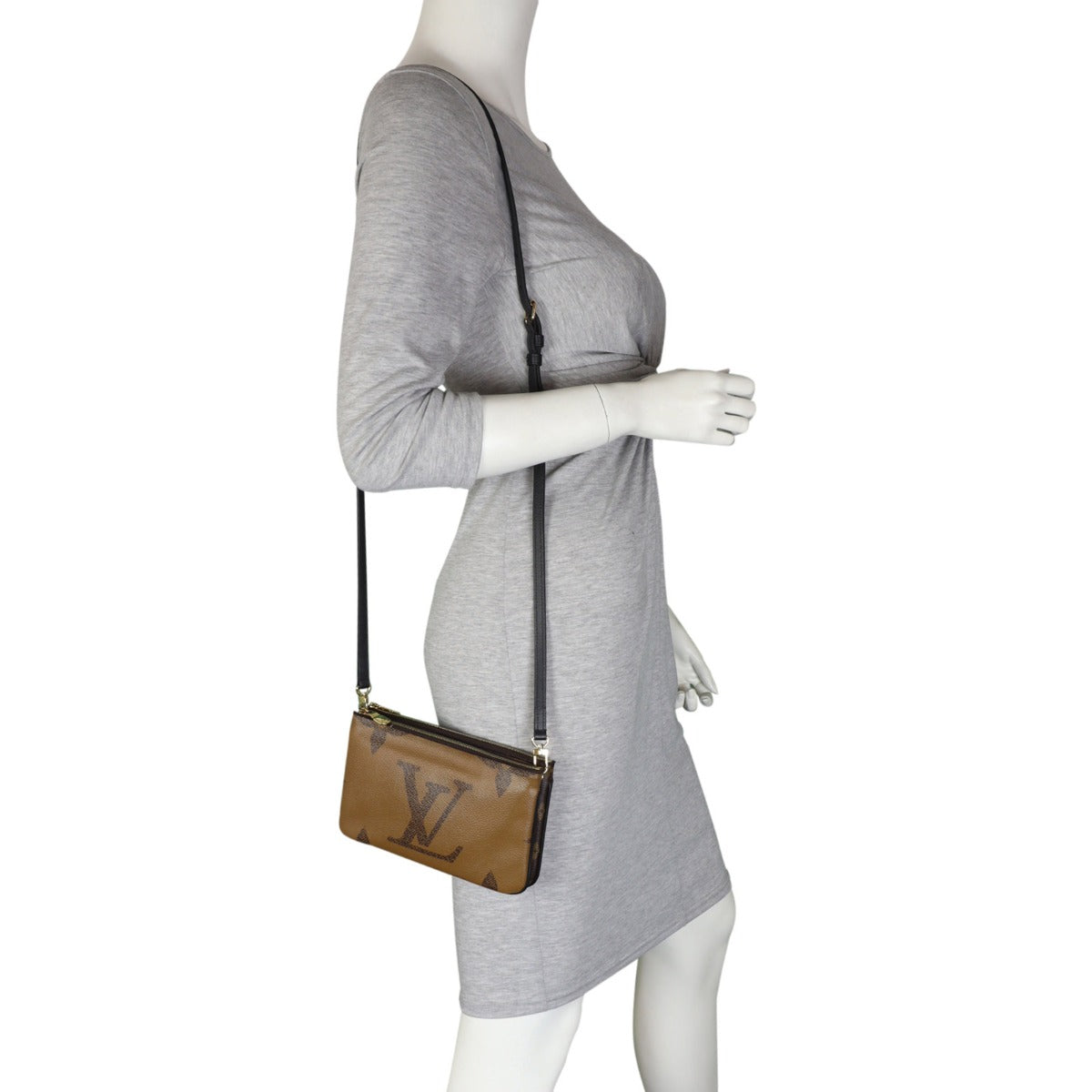 Louis Vuitton Pochette Double Zip Monogram Giant Reverse