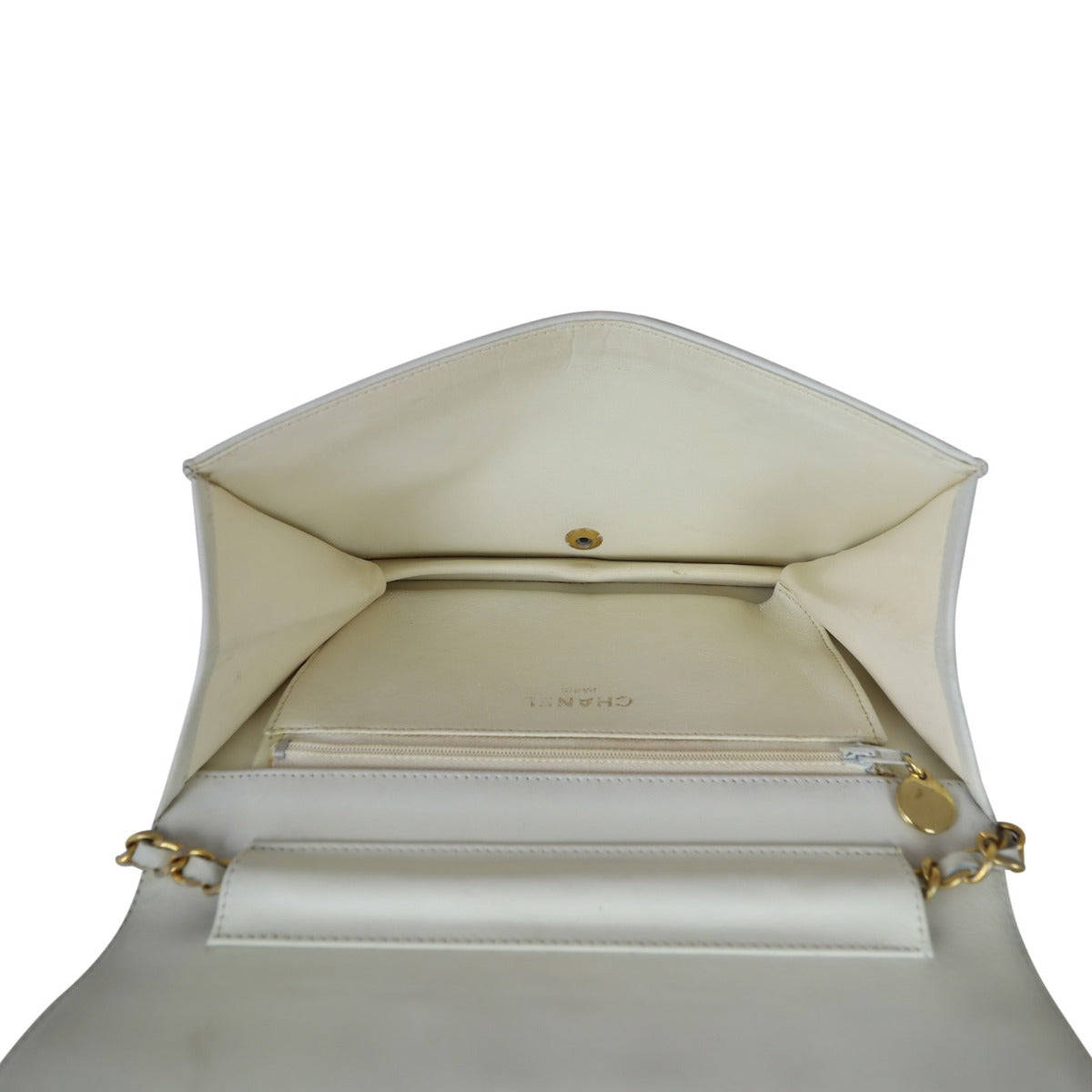 Chanel CC Full Flap Bag Small | White