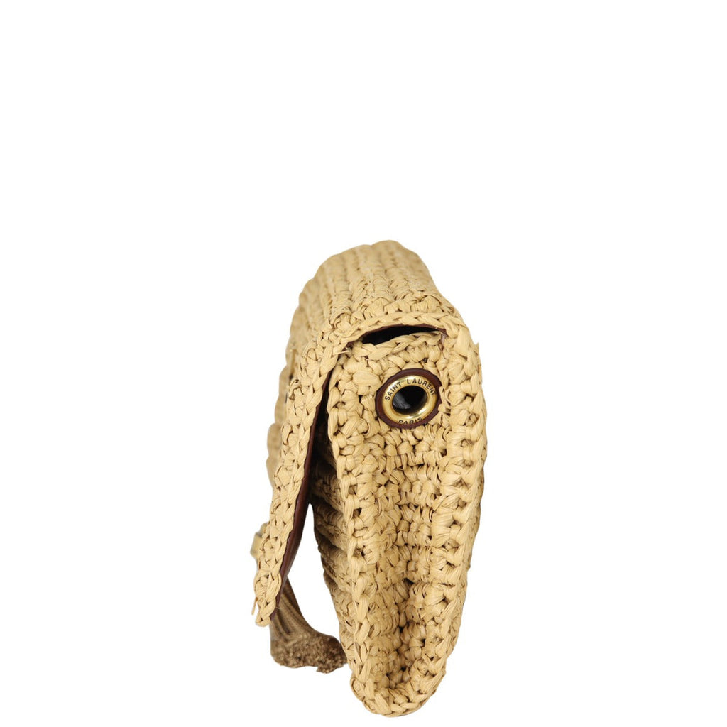 Saint Laurent Kate 99 Tassel Chain Bag Raffia