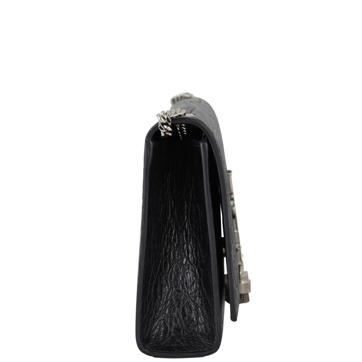 Saint Laurent Kate Tassel Chain Bag Medium Croc-Embossed