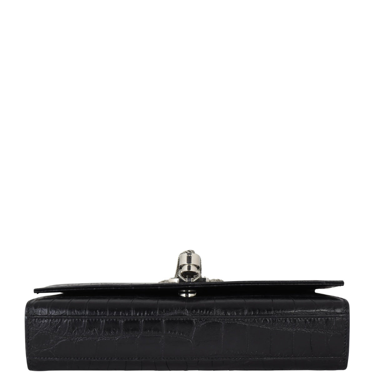 Saint Laurent Kate Tassel Chain Bag Medium Croc-Embossed