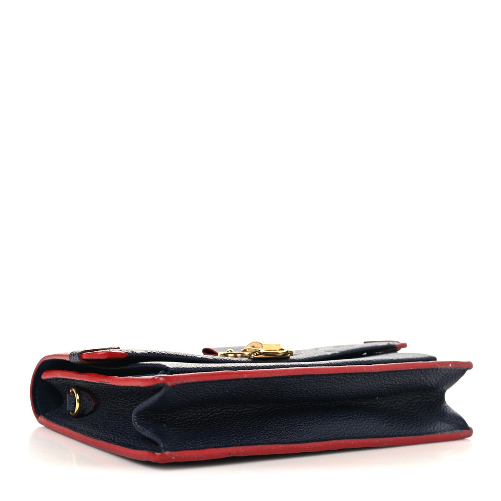 Empreinte Vavin Chain Wallet Marine Rouge