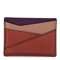 Calfskin Puzzle Colorblock  Holder Multicolor