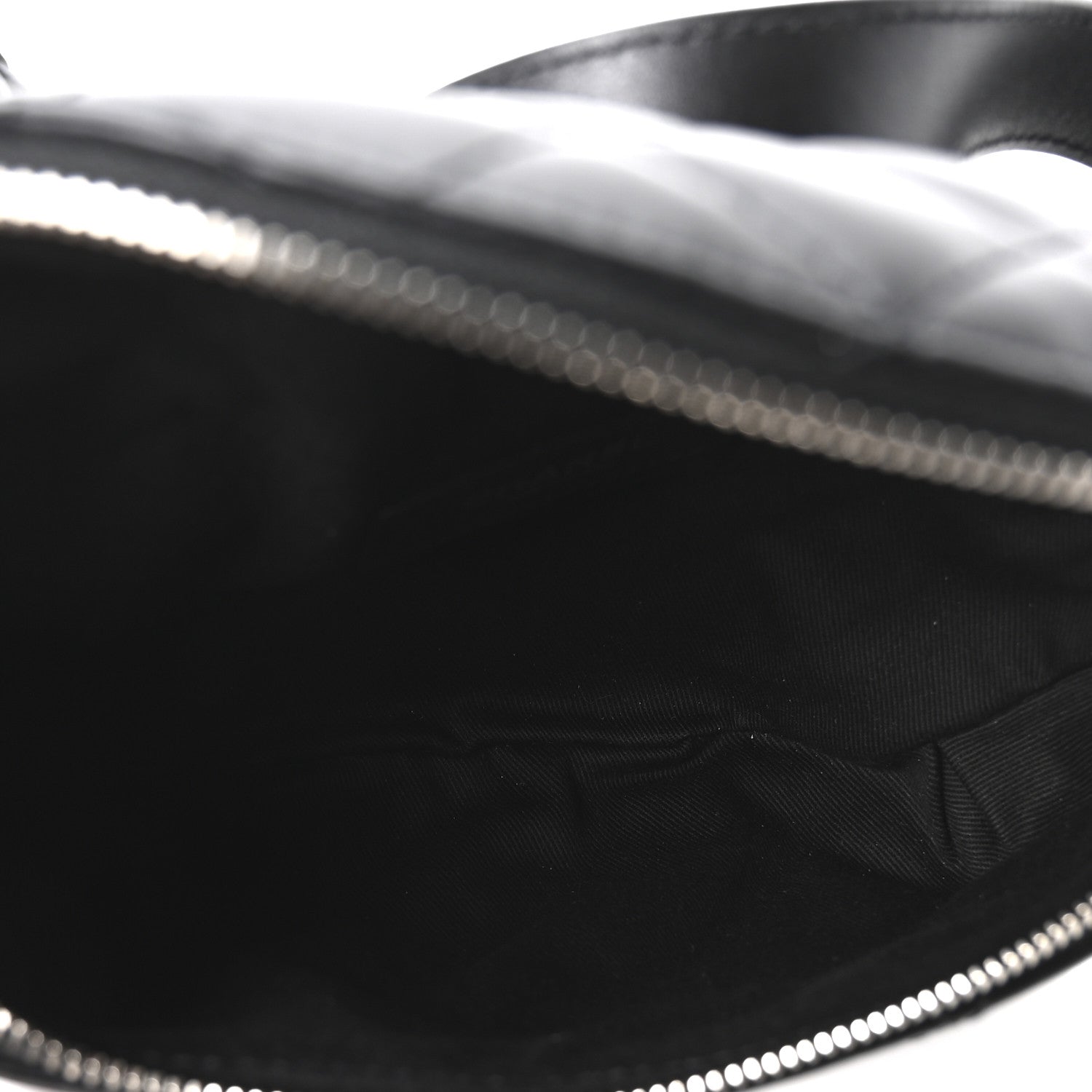 Calfskin Quilted Uniform Waist Belt Bag Black