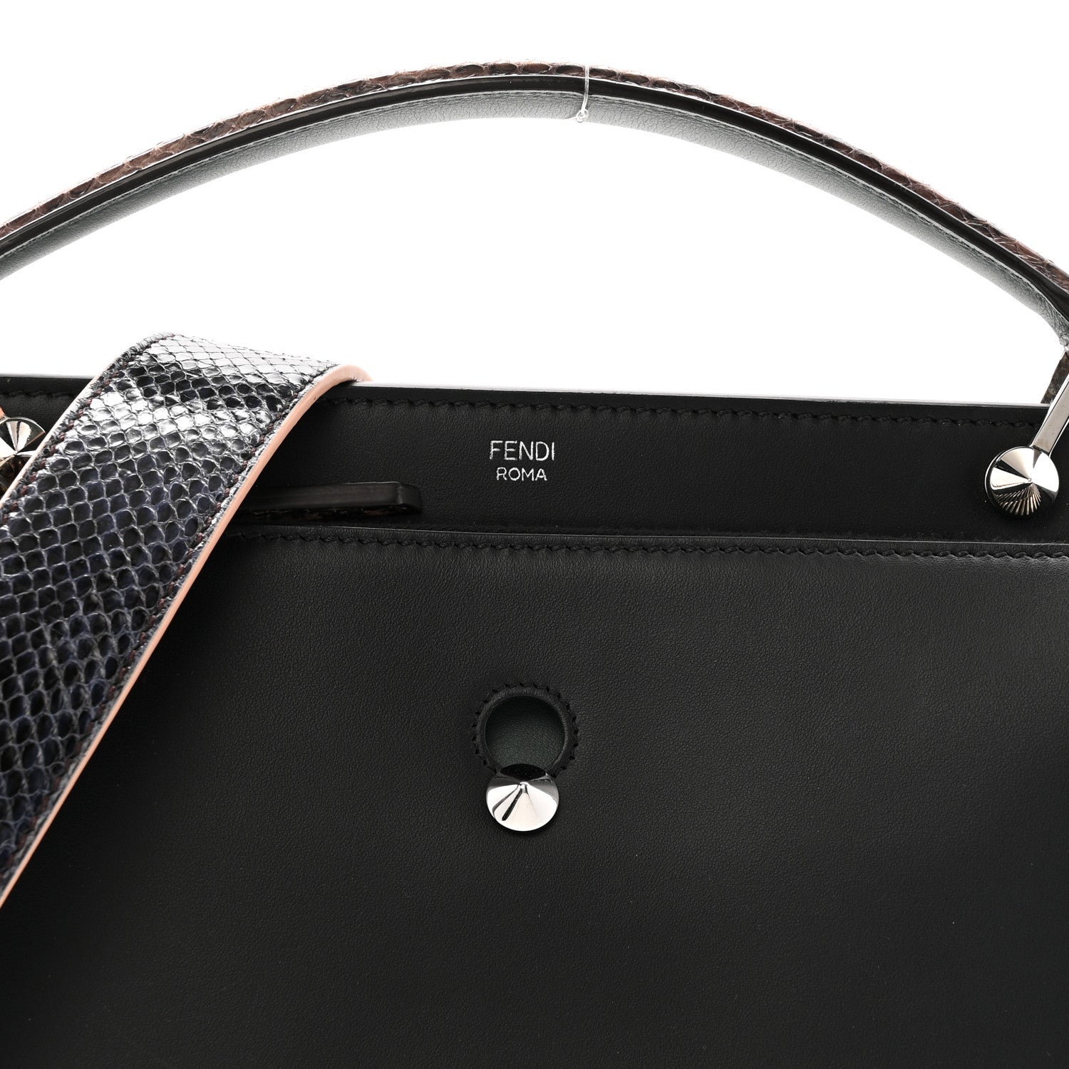 Vitello Baltico Dolce Elaphe DotCom Satchel Dark Grey
