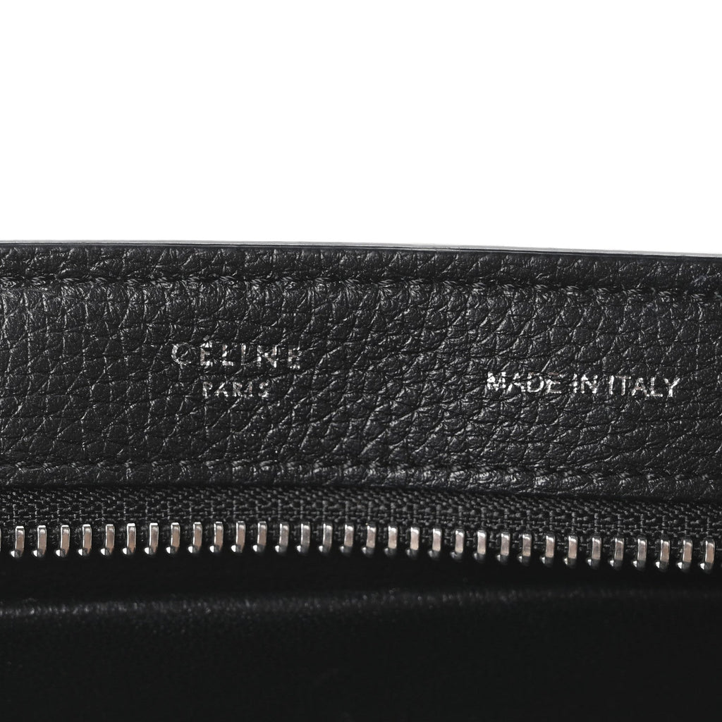 Drummed Calfskin Suede Small Trapeze Black