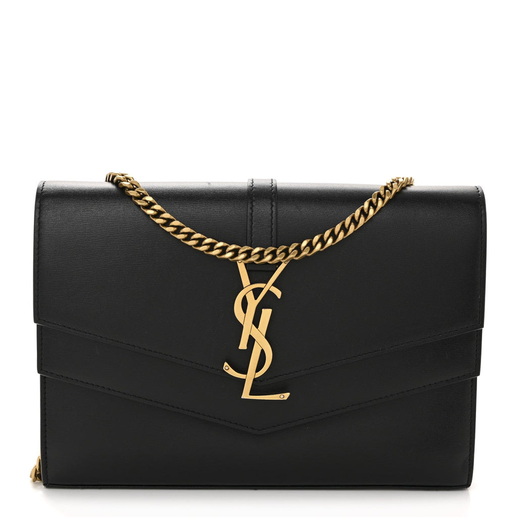 Smooth Calfskin Monogram Sulpice Chain Wallet Black
