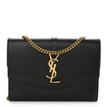 Smooth Calfskin Monogram Sulpice Chain Wallet Black