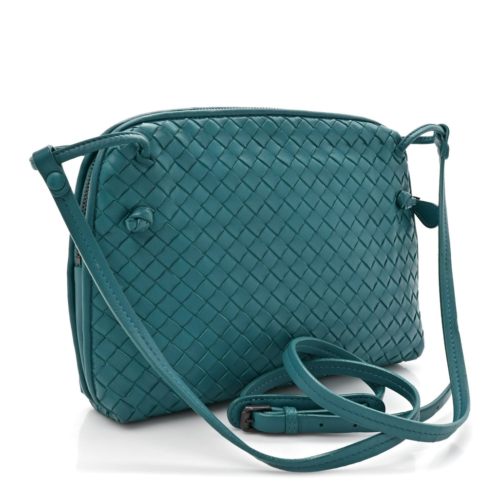 Nappa Intrecciato Nodini Crossbody Messenger Mallard