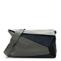 Calfskin Puzzle Bag XL Grey Blue