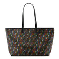 Zucca Spalmati Patent Zucchino Screen Print Medium Roll Tote Tobacco Multicolor Black